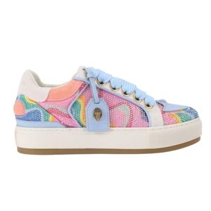 Sizes 6 To 12 Kurt Geiger Pastel Multi-Color Embellished Low-Top Sneakers
